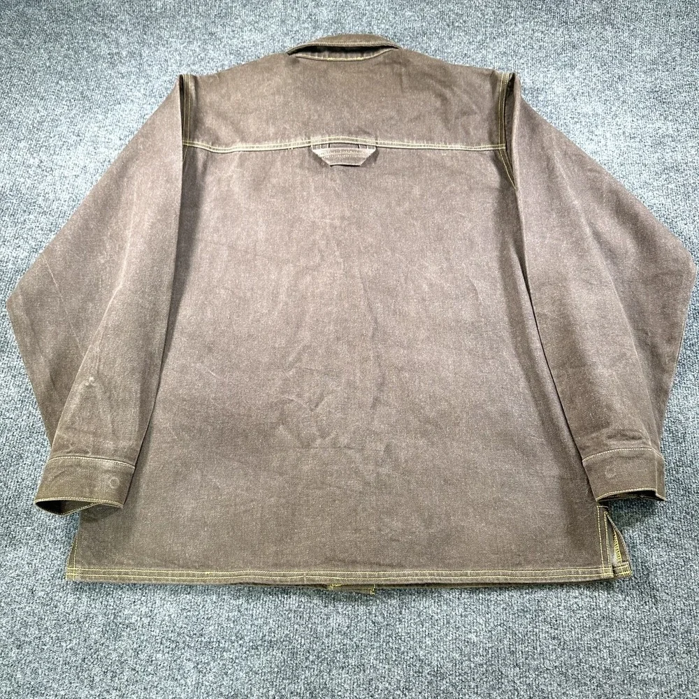 VTG DISS JEANS Jacket Men's L Brown Oversize‎ Baggy Denim Hip Hop Streetwear 90s